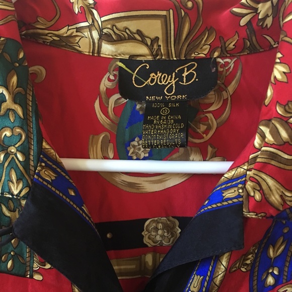 Corey B New York Silk Baroque print shirt - Picture 3 of 5